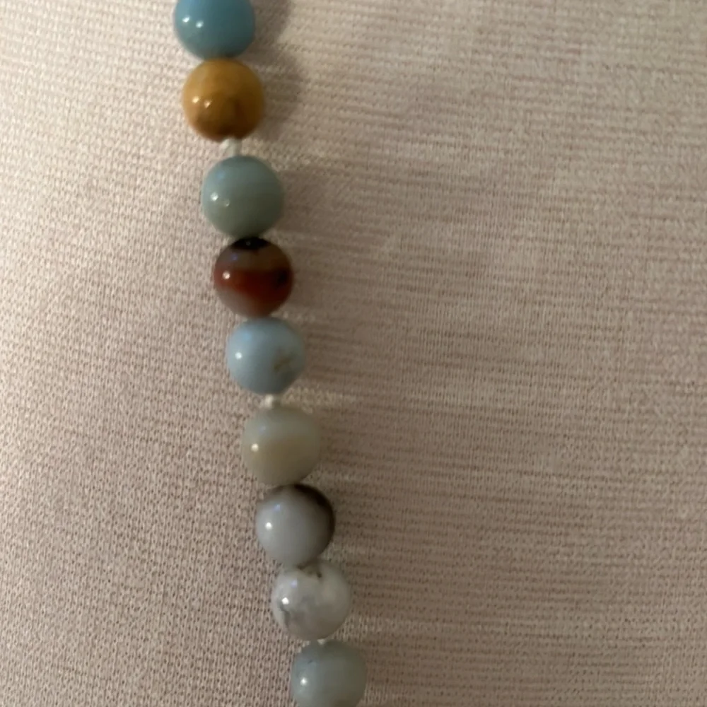 Kenneth Jay Lane Turquoise Beaded Tassel Necklace - Picture 3 of 5